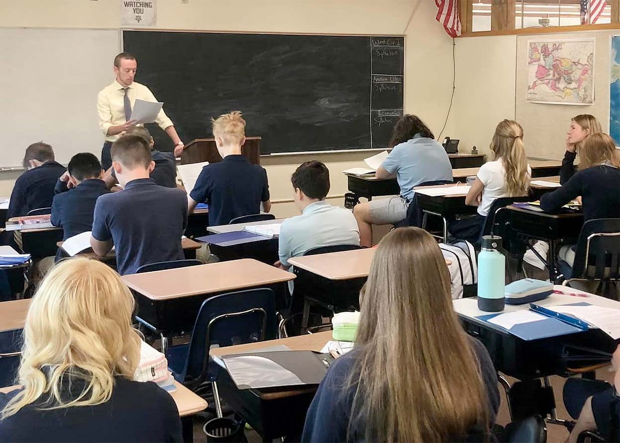 Classroom at Lake Country Classical Academy