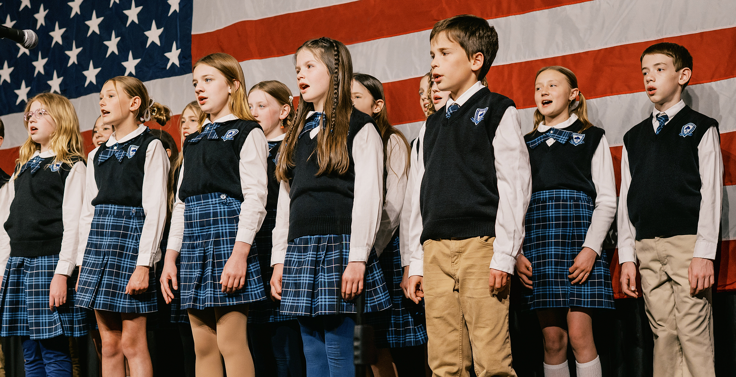 Students singing at Lake Country Classical Academy